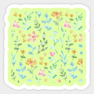 Watercolor Pressed flower pattern Sticker